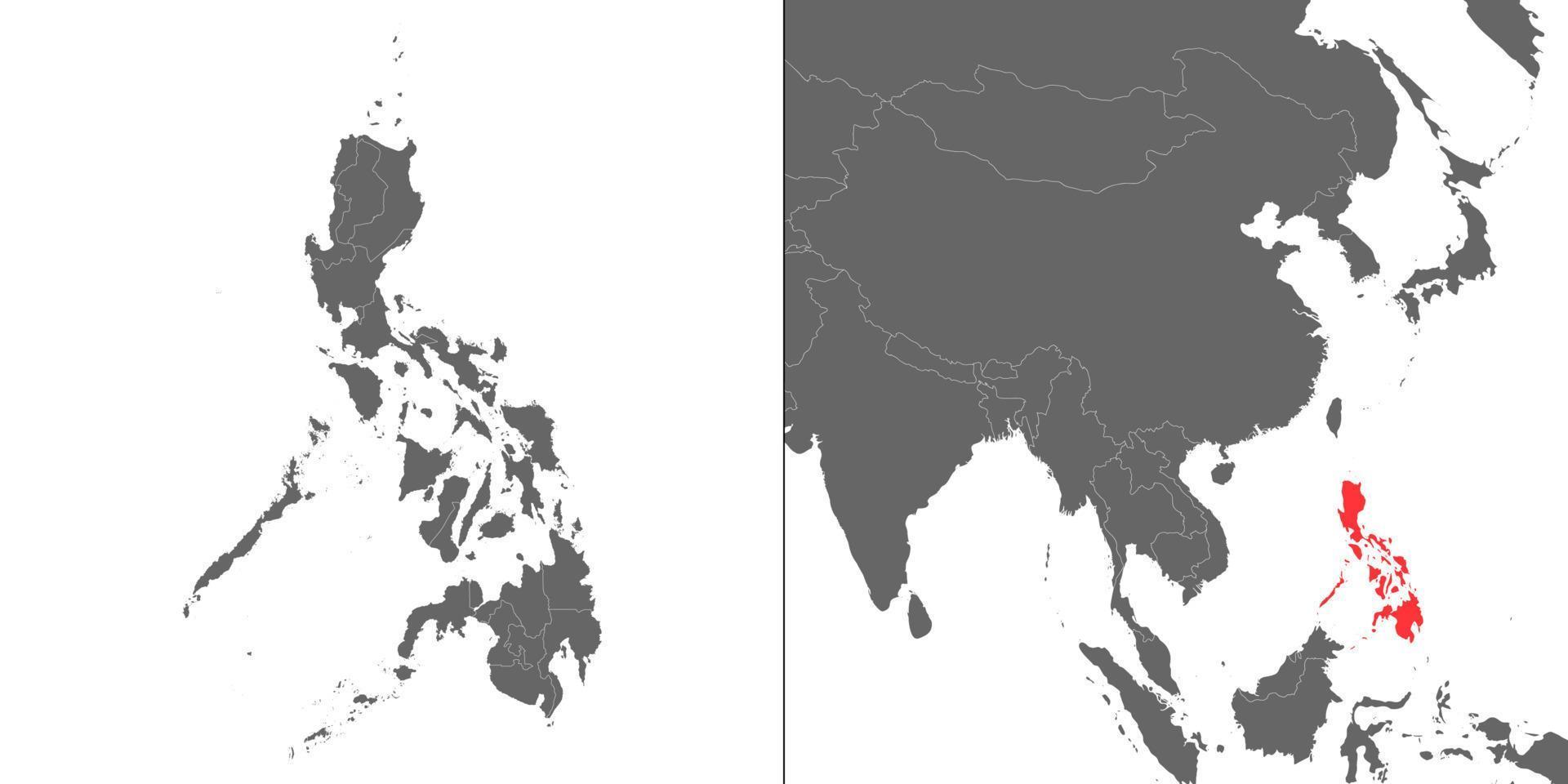 Map with location vector