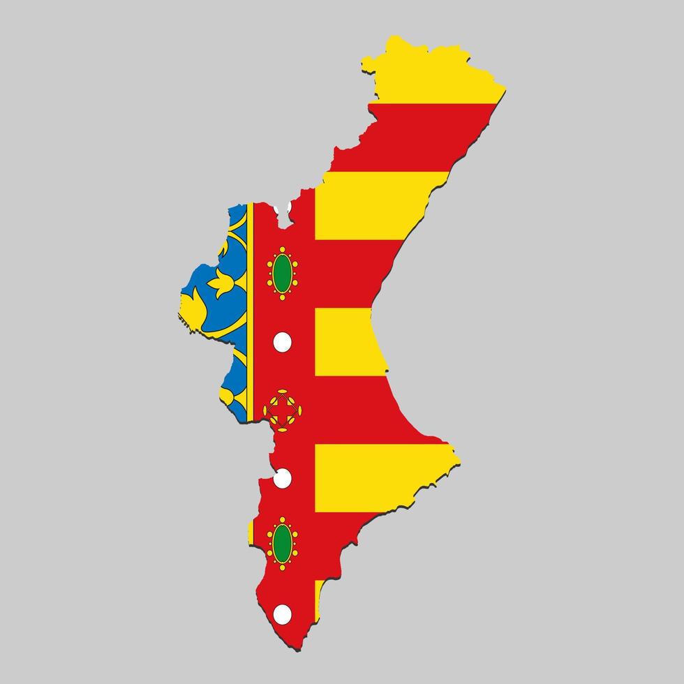 mapa con bandera vector