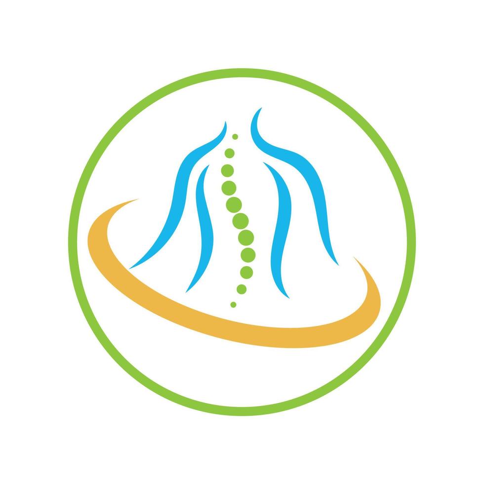Spine diagnostics symbol logo template vector illustration design