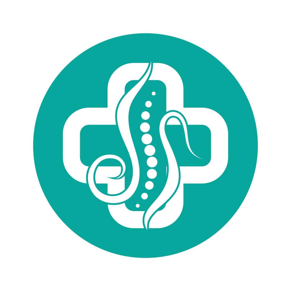 Spine diagnostics symbol logo template vector illustration design