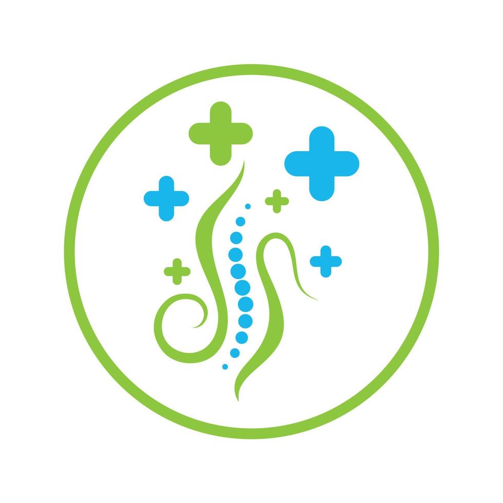 Spine diagnostics symbol logo template vector illustration design