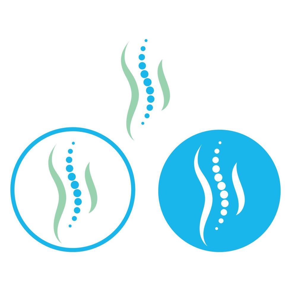 Spine diagnostics symbol logo template vector illustration design