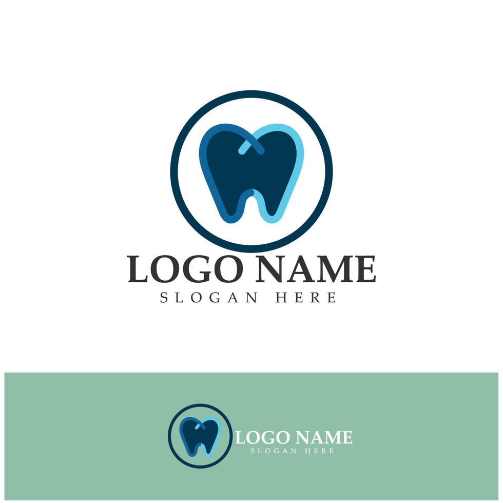 plantilla de vector de diseño de logotipo dental. logotipo de dentista creativo. logotipo vectorial de la clínica dental.