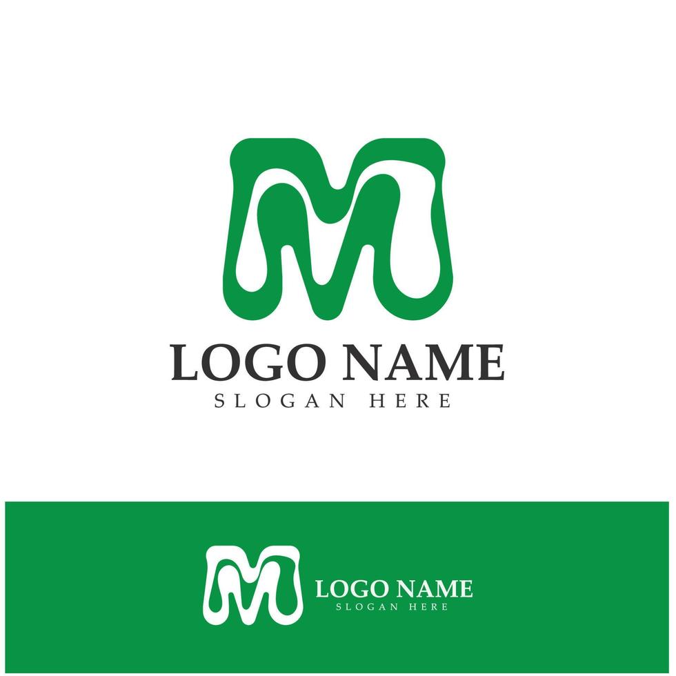 M Letter Logo Template vector