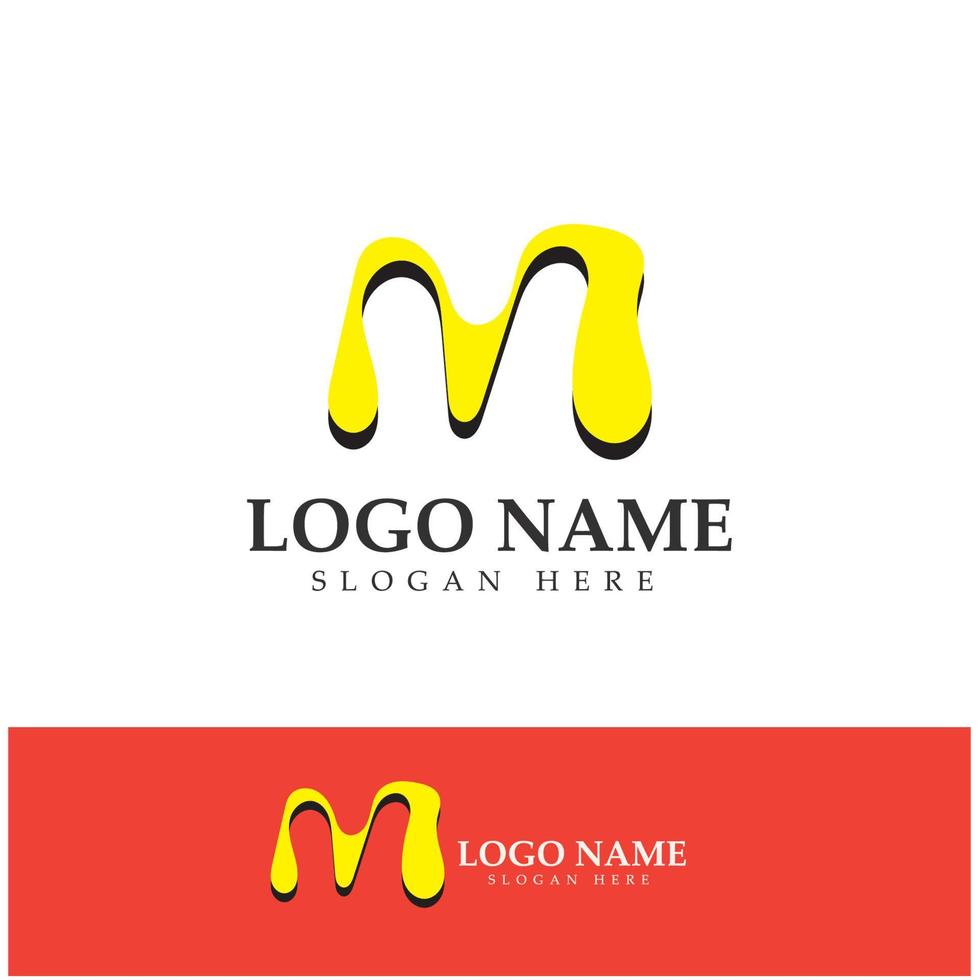 M Letter Logo Template vector