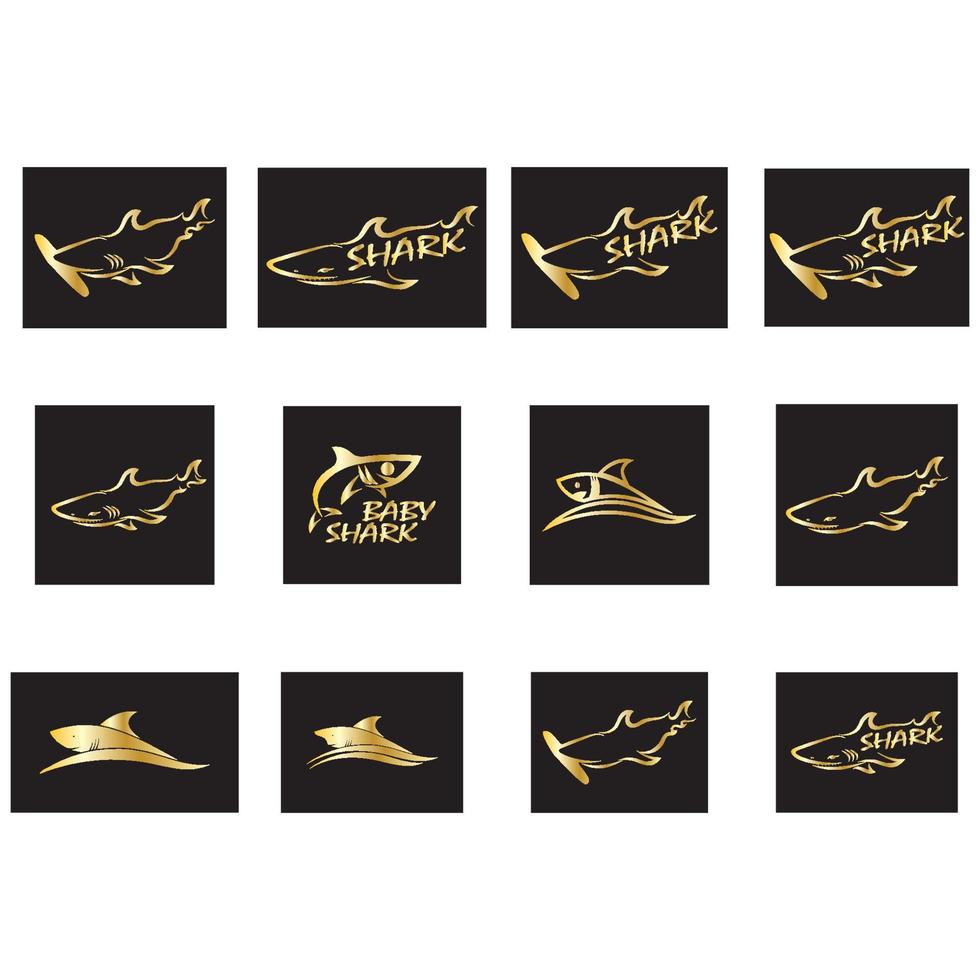 Shark fin logo vector illustration design template.Shark Logo Template-Vector illustration