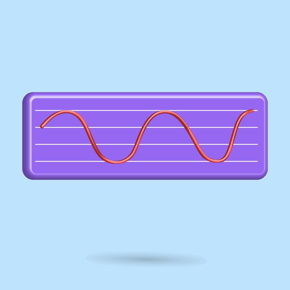 The economic icon graph goes up and down from a business progress report or something else vector