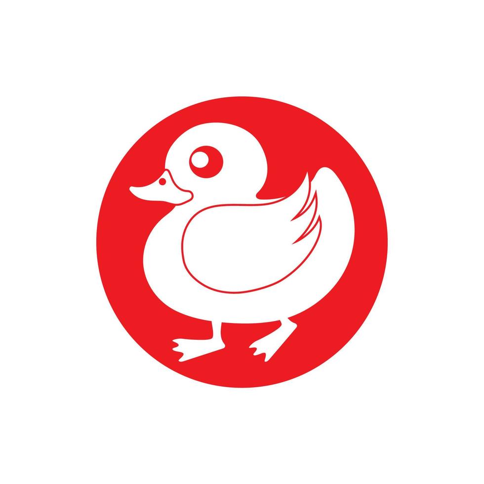 vector de icono de logotipo de símbolo de pato