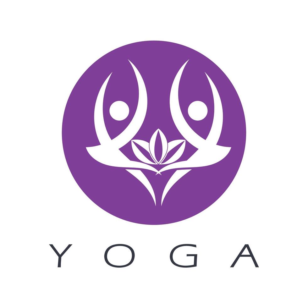 diseño de logotipo de personas que hacen yoga símbolo icono ilustración vector