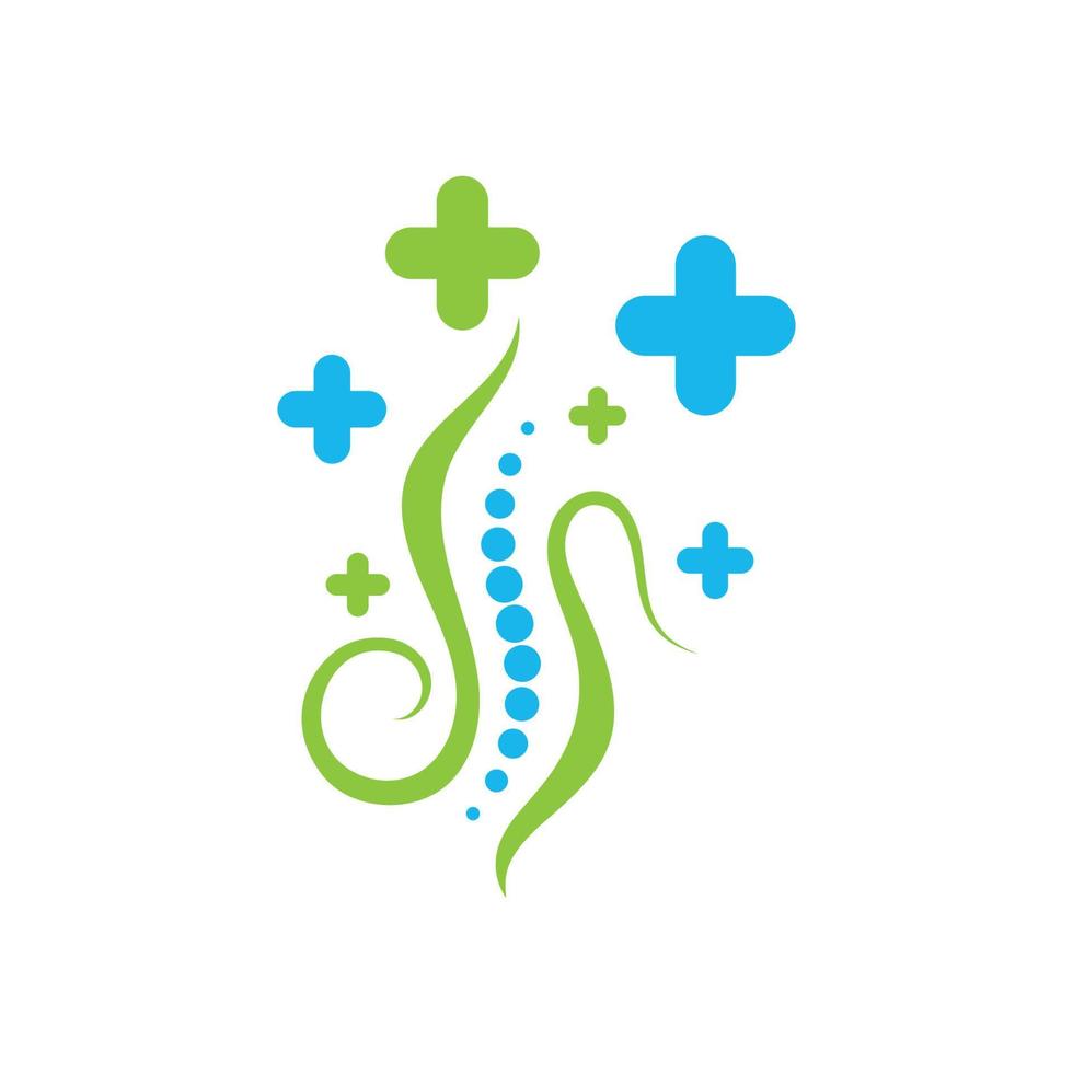 Spine diagnostics symbol logo template vector illustration design