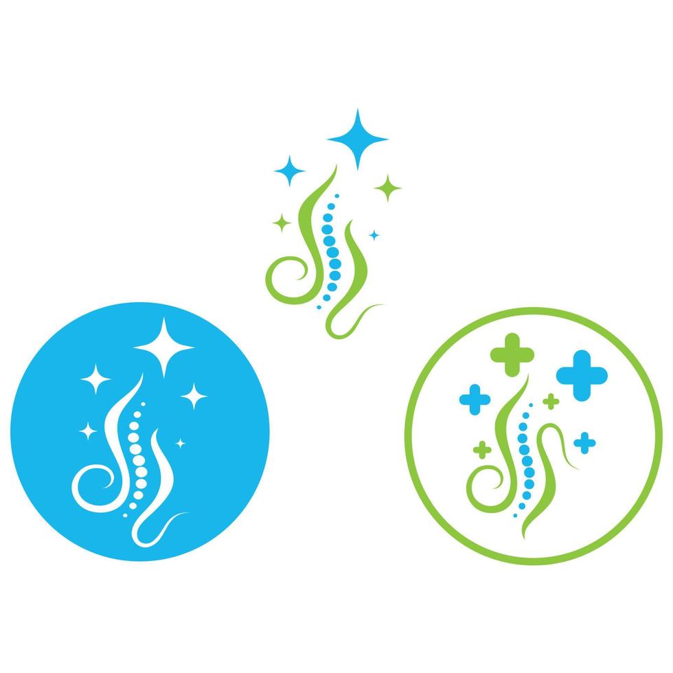 Spine diagnostics symbol logo template vector illustration design