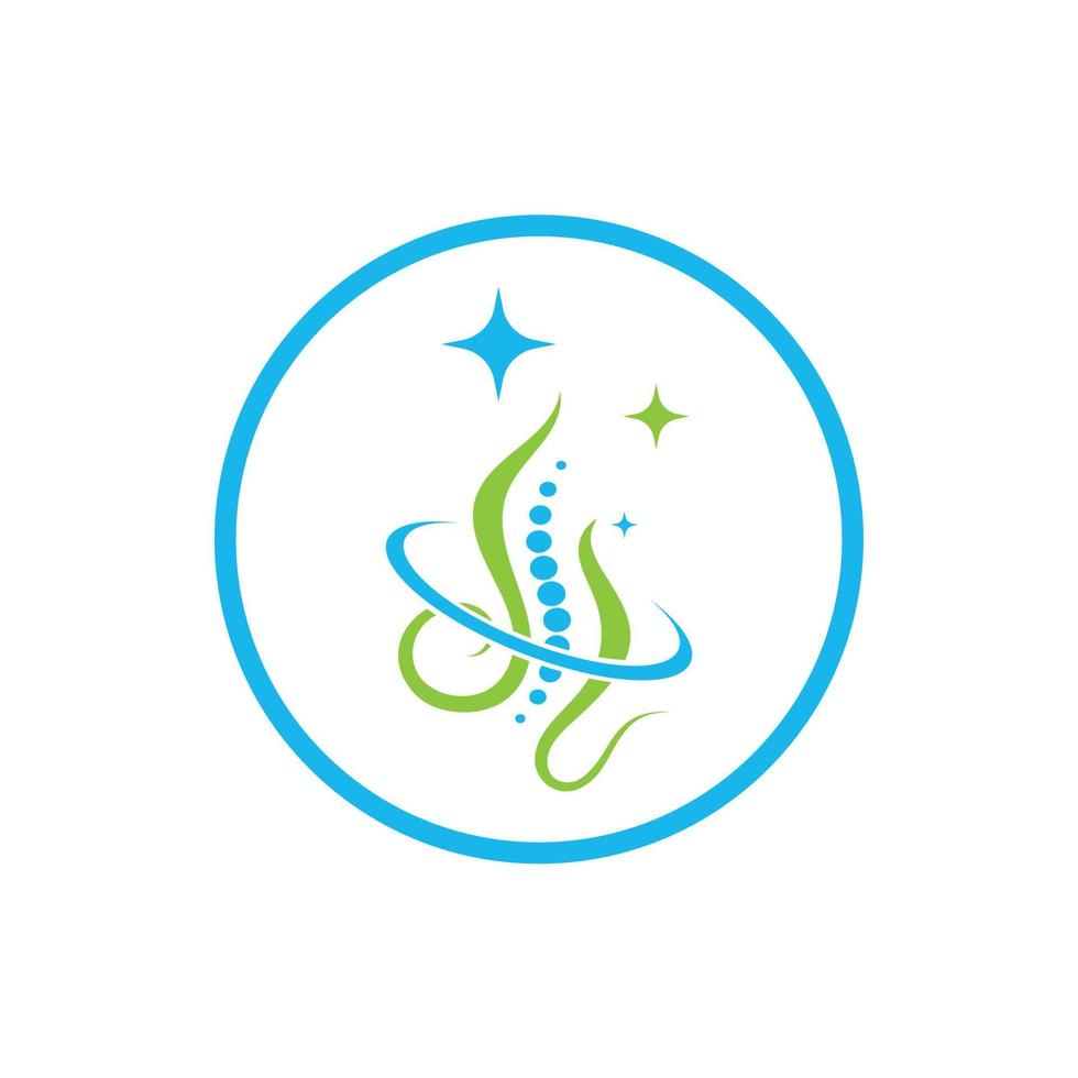 Spine diagnostics symbol logo template vector illustration design