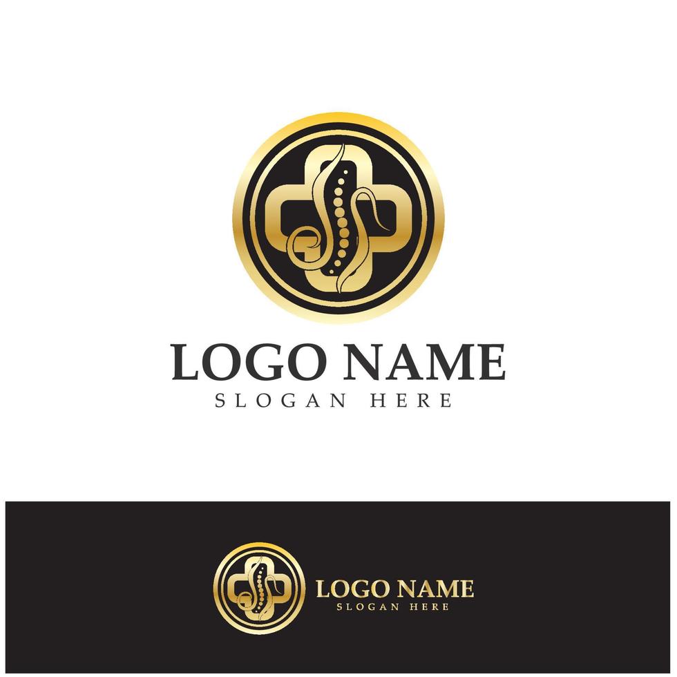 spine care logo design illustration icon vector