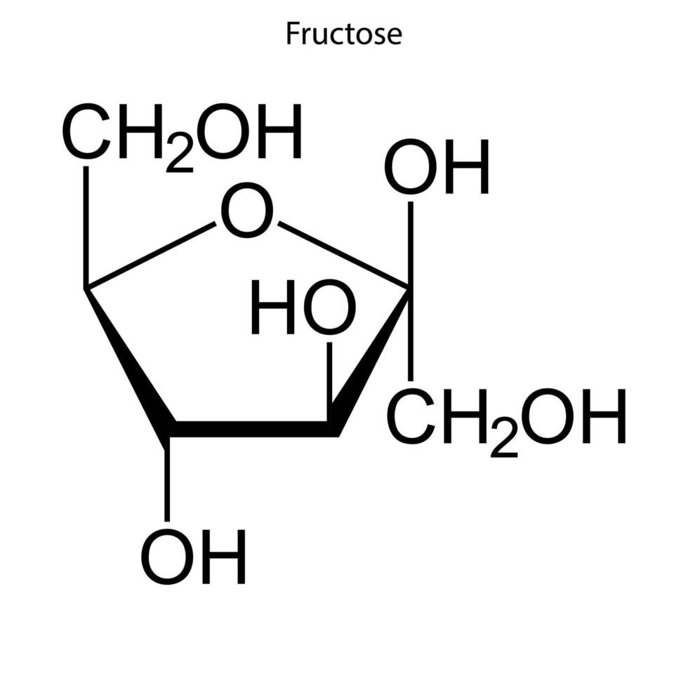 Skeletal formula of chemical molecule. vector