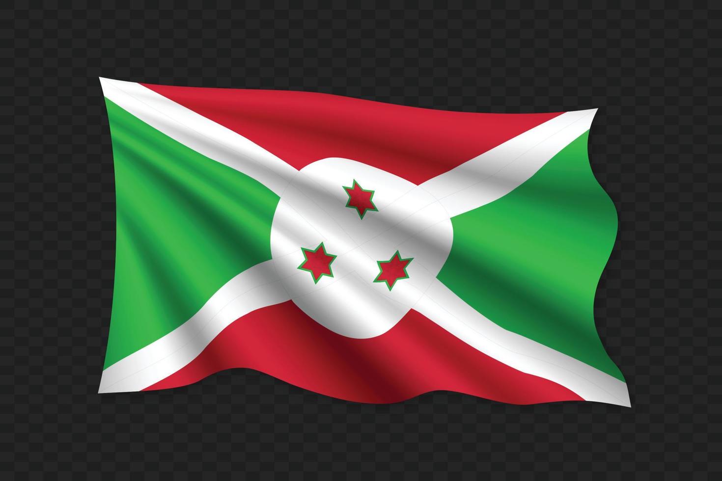 bandera ondeante 3d vector