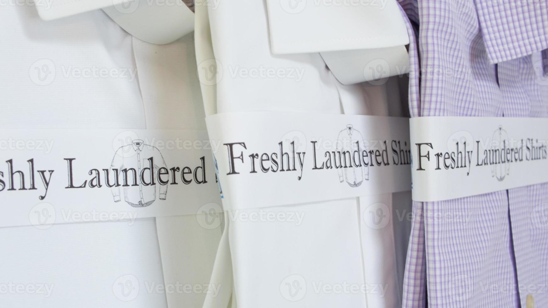 Fresh crisp wonderful smell perfectly pressed dress shirts photo