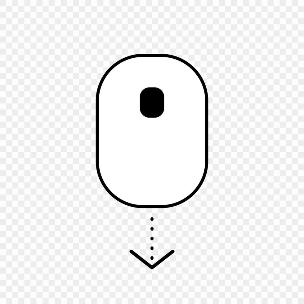 Scroll down computer mouse icon vector