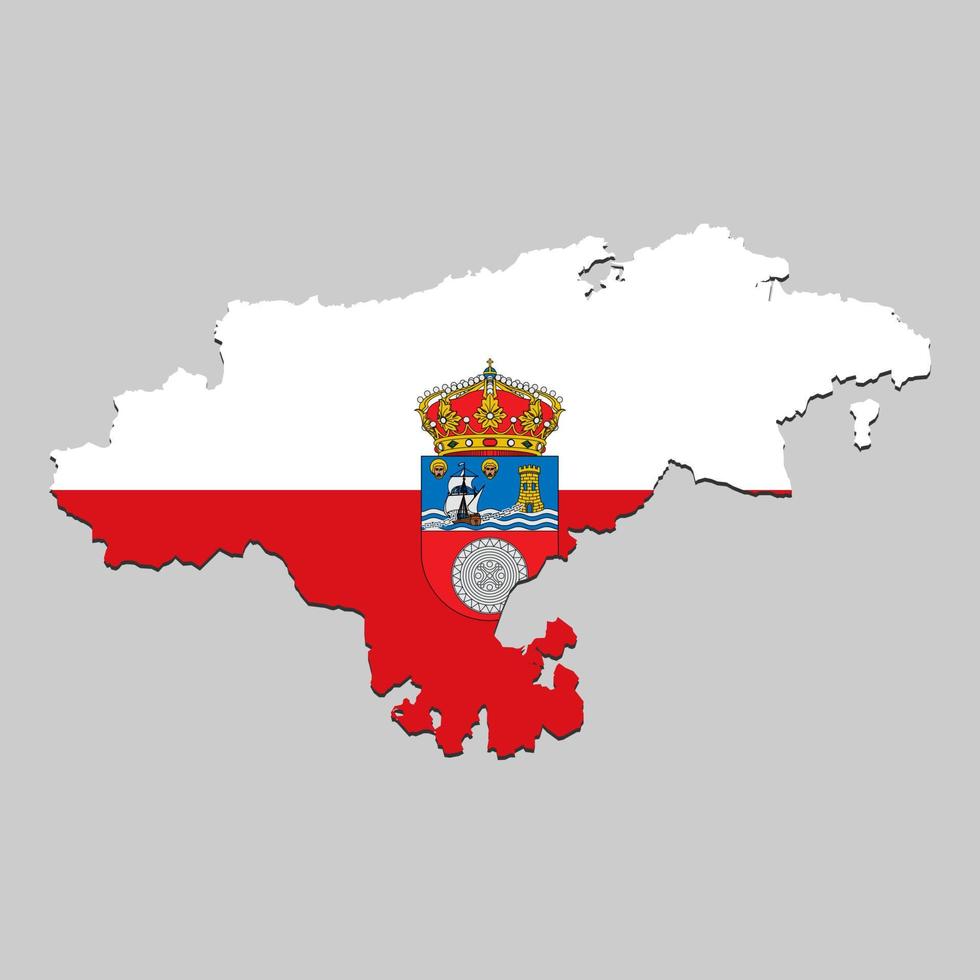 mapa con bandera vector