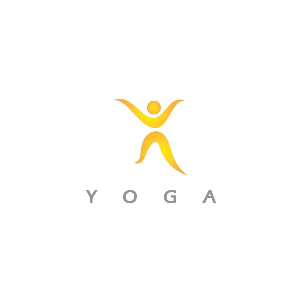 logo design of people doing yoga symbol icon illustration vector