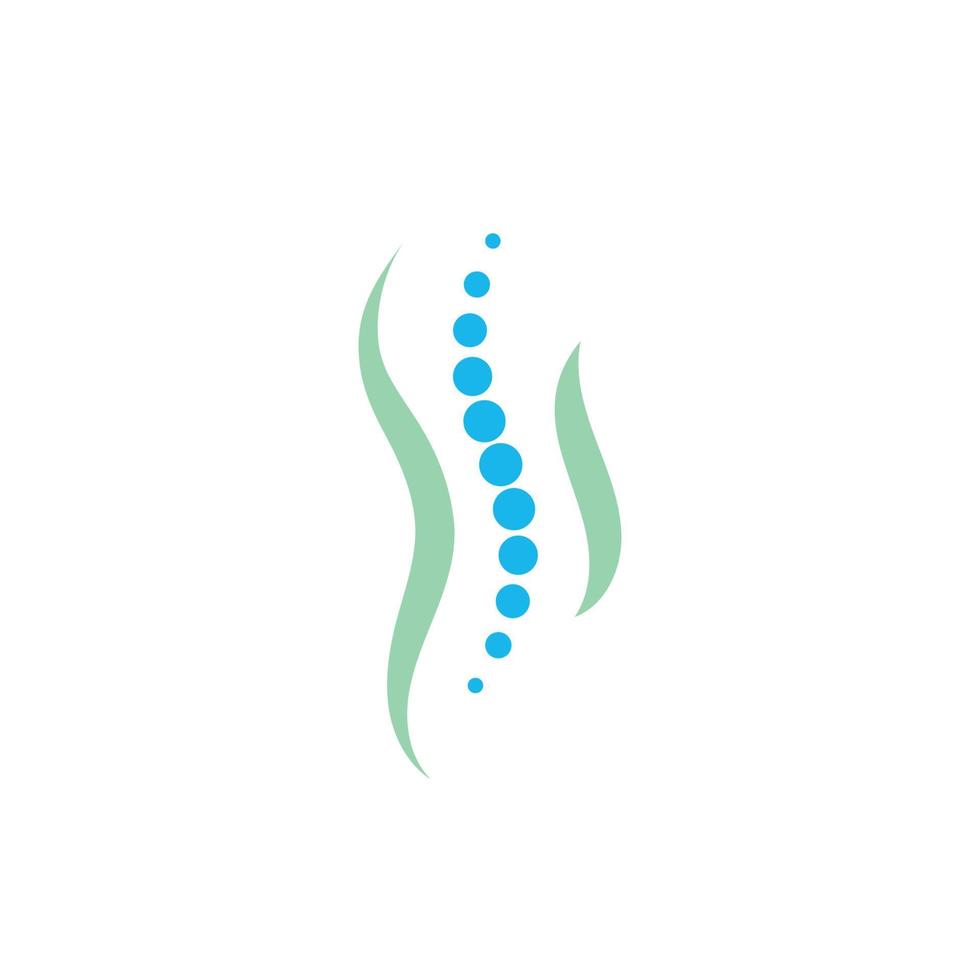 diseño de ilustración de vector de plantilla de logotipo de símbolo de diagnóstico de columna vertebral