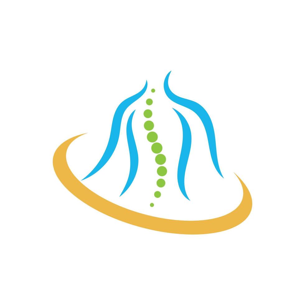 Spine diagnostics symbol logo template vector illustration design
