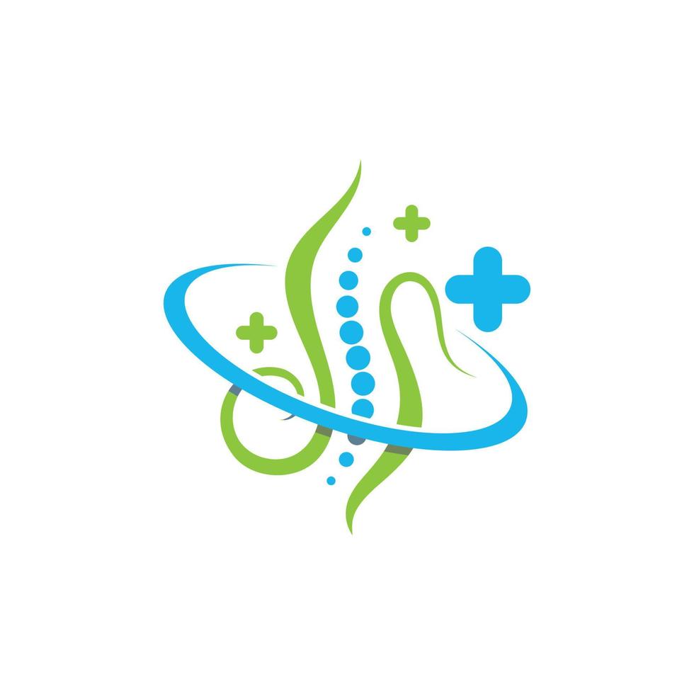 Spine diagnostics symbol logo template vector illustration design