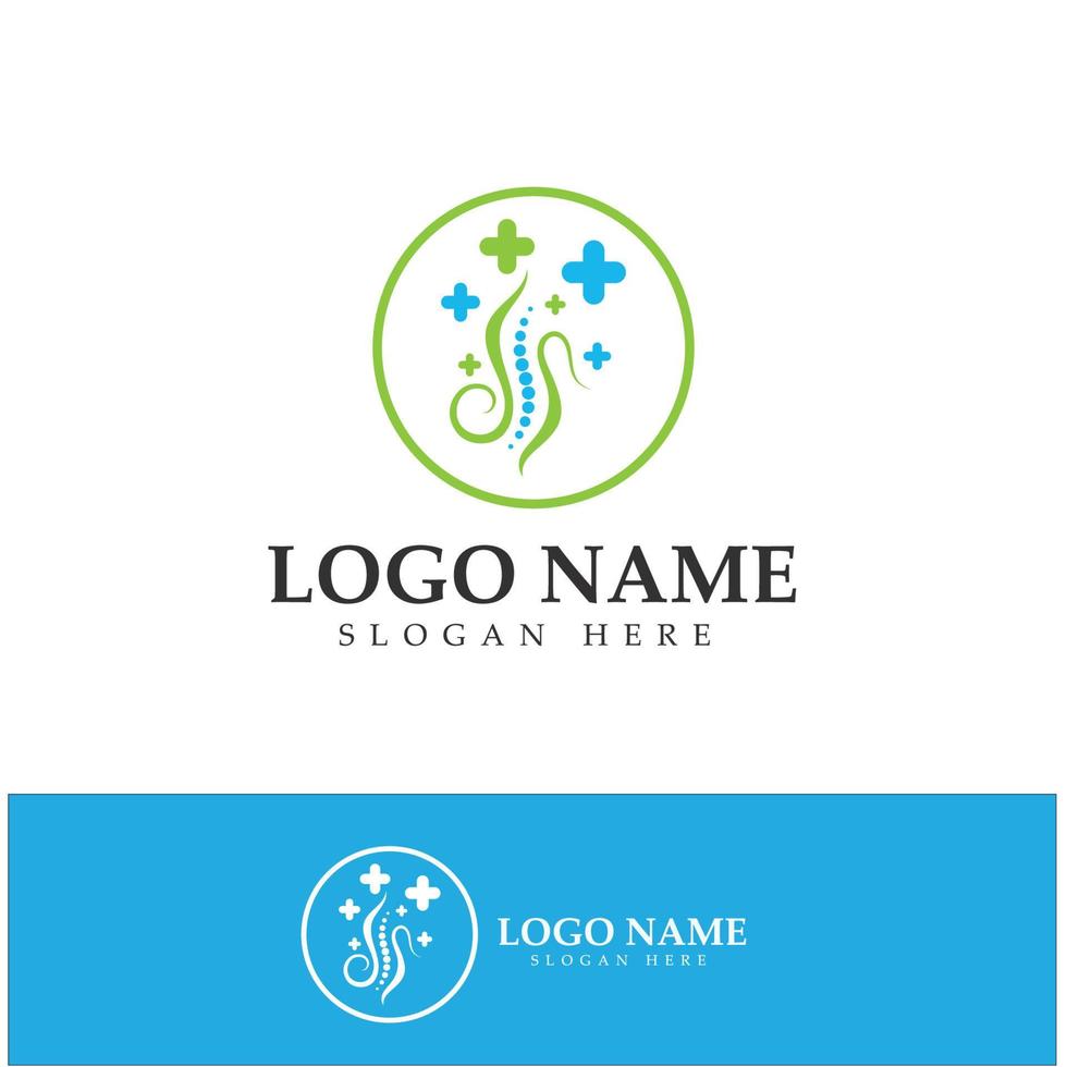spine care diagnostics logo symbol icon design vector