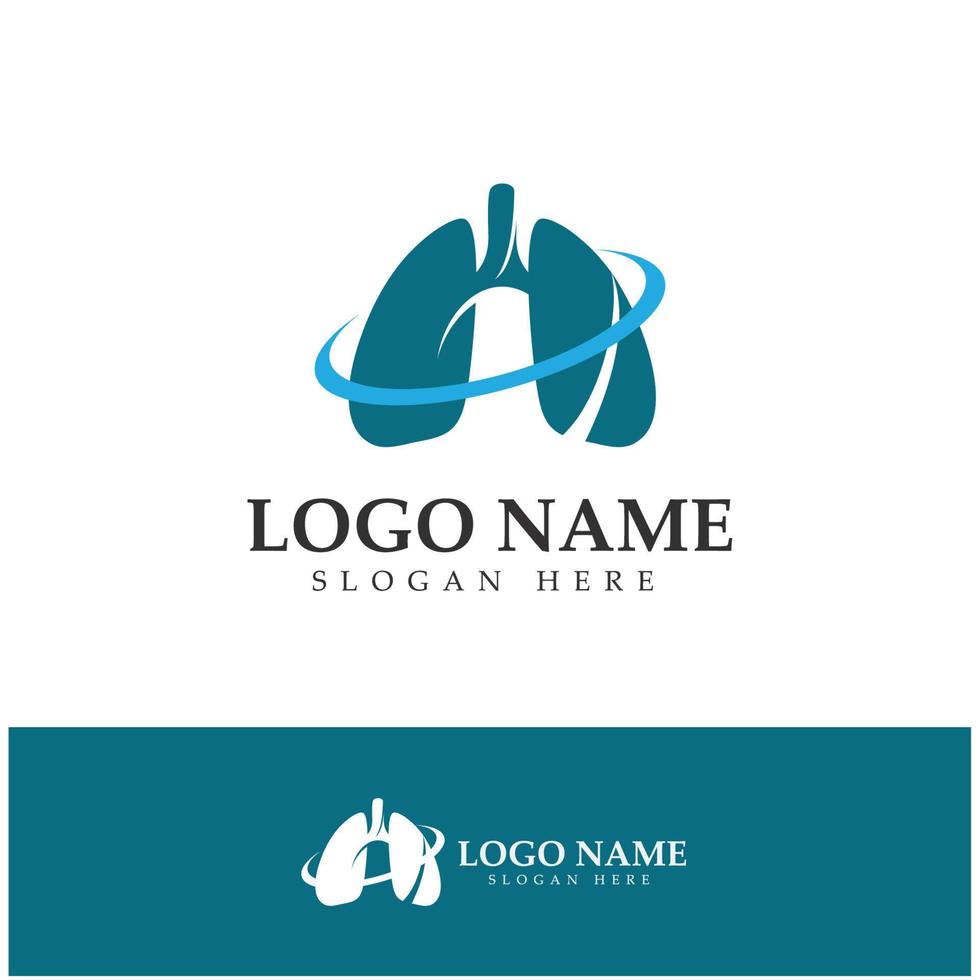 lung health and care logo template,emblem,design concept,creative symbol,icon,vector illustration. vector