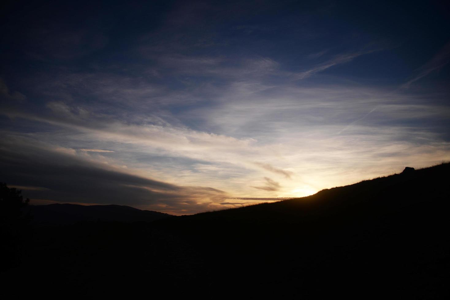 Marin County Sun Setting Hills Cloudscape photo