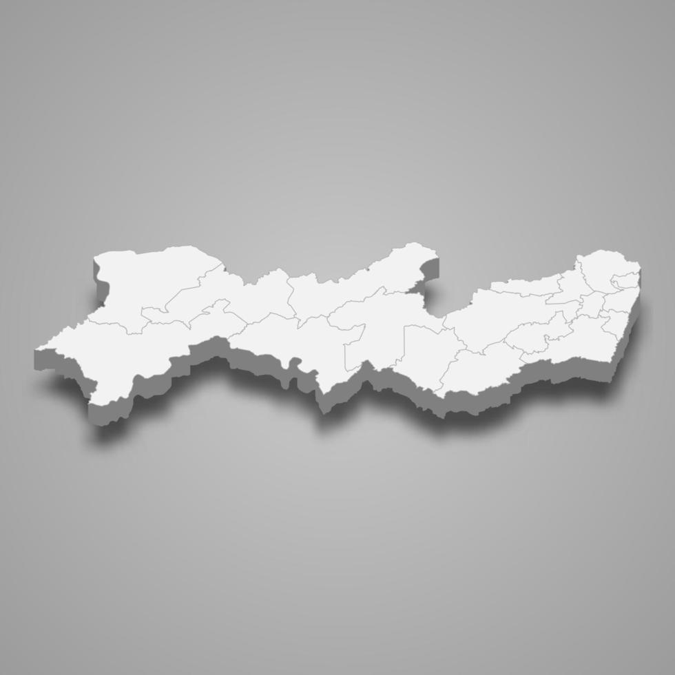3d map state of Brazil vector