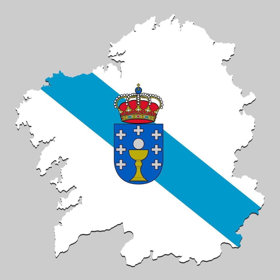 Map with flag vector