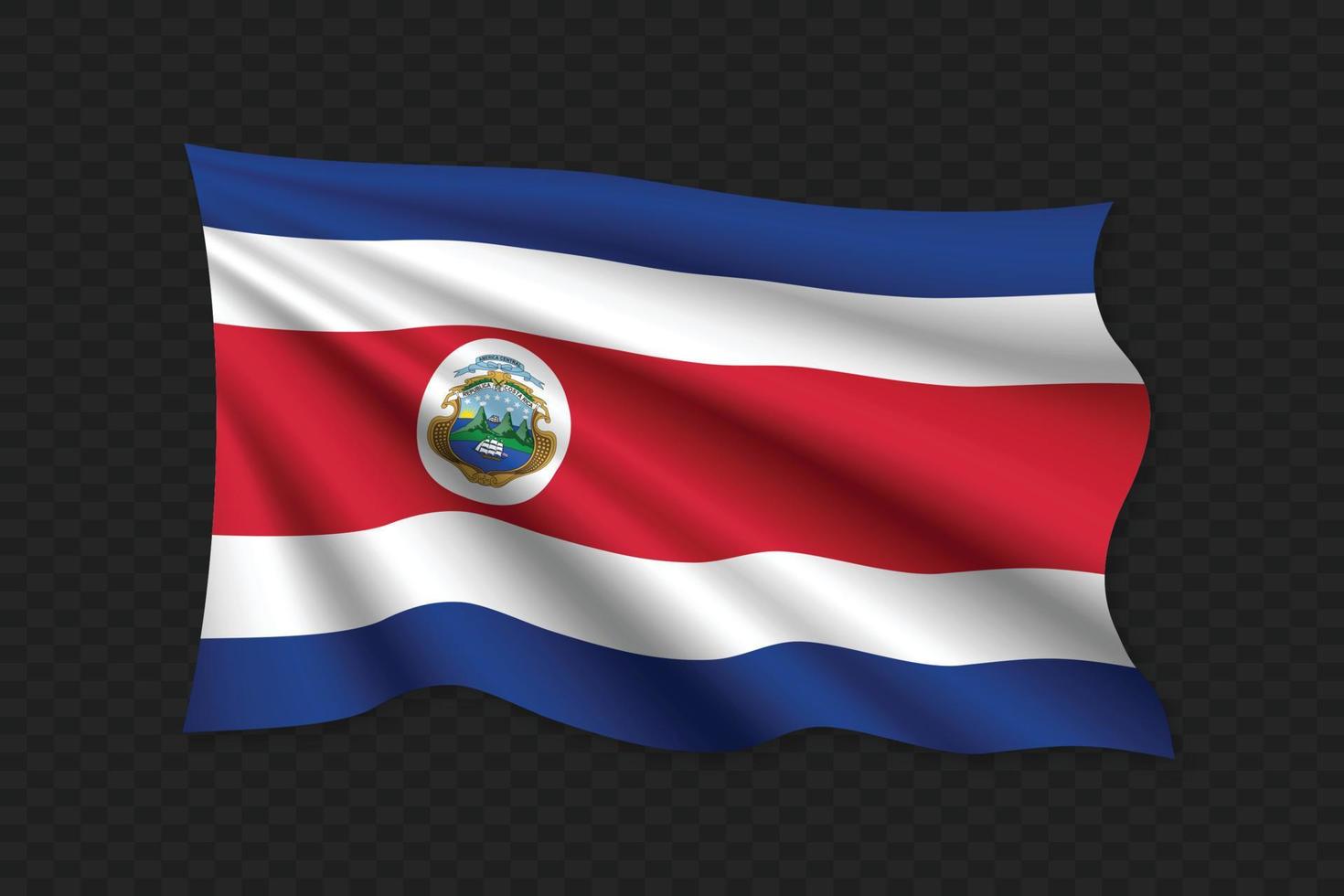 bandera ondeante 3d vector