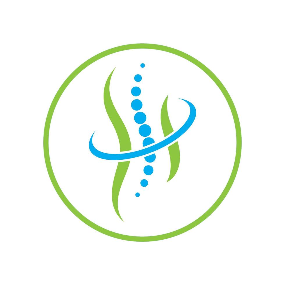 Spine diagnostics symbol logo template vector illustration design