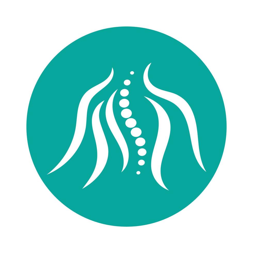 Spine diagnostics symbol logo template vector illustration design