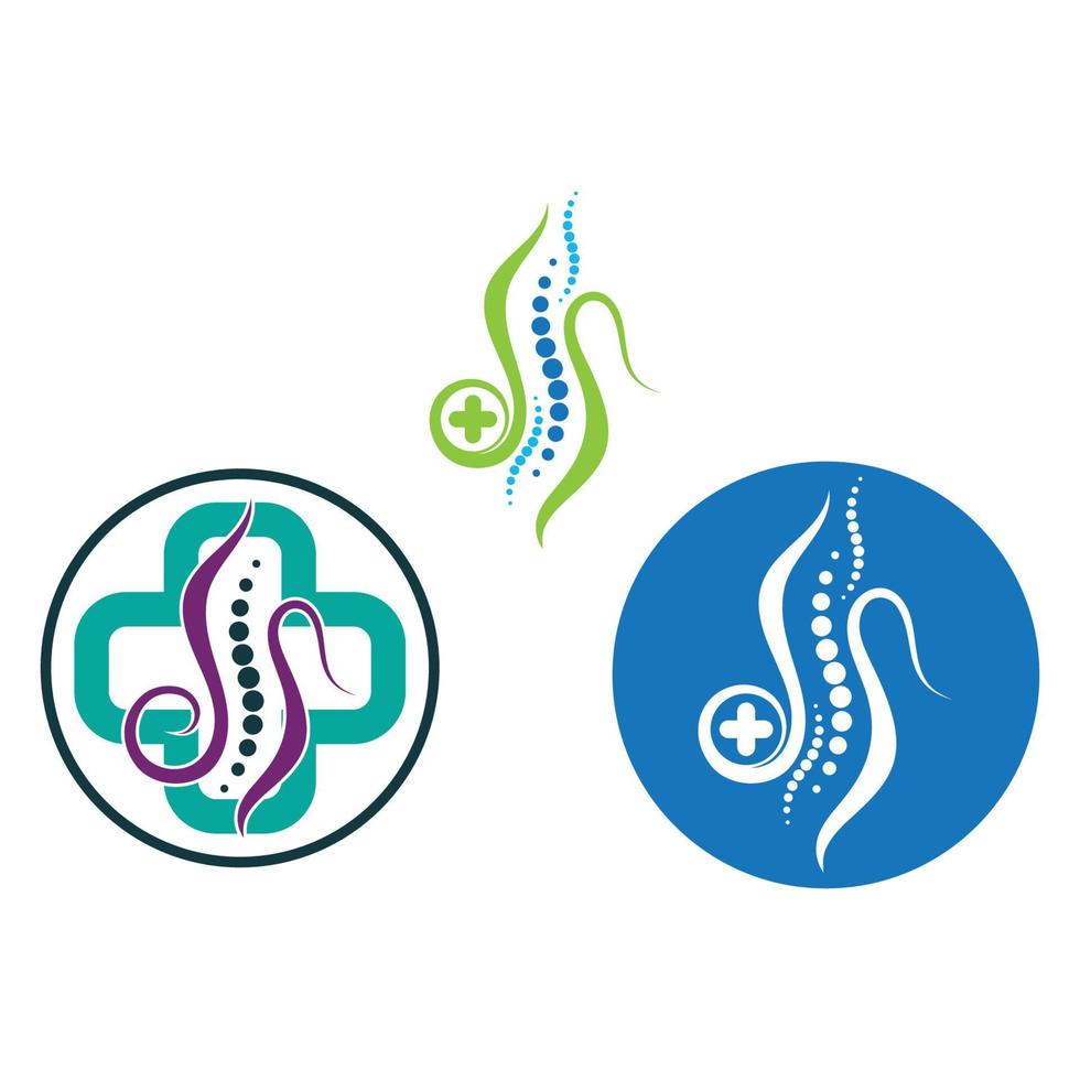 Spine diagnostics symbol logo template vector illustration design