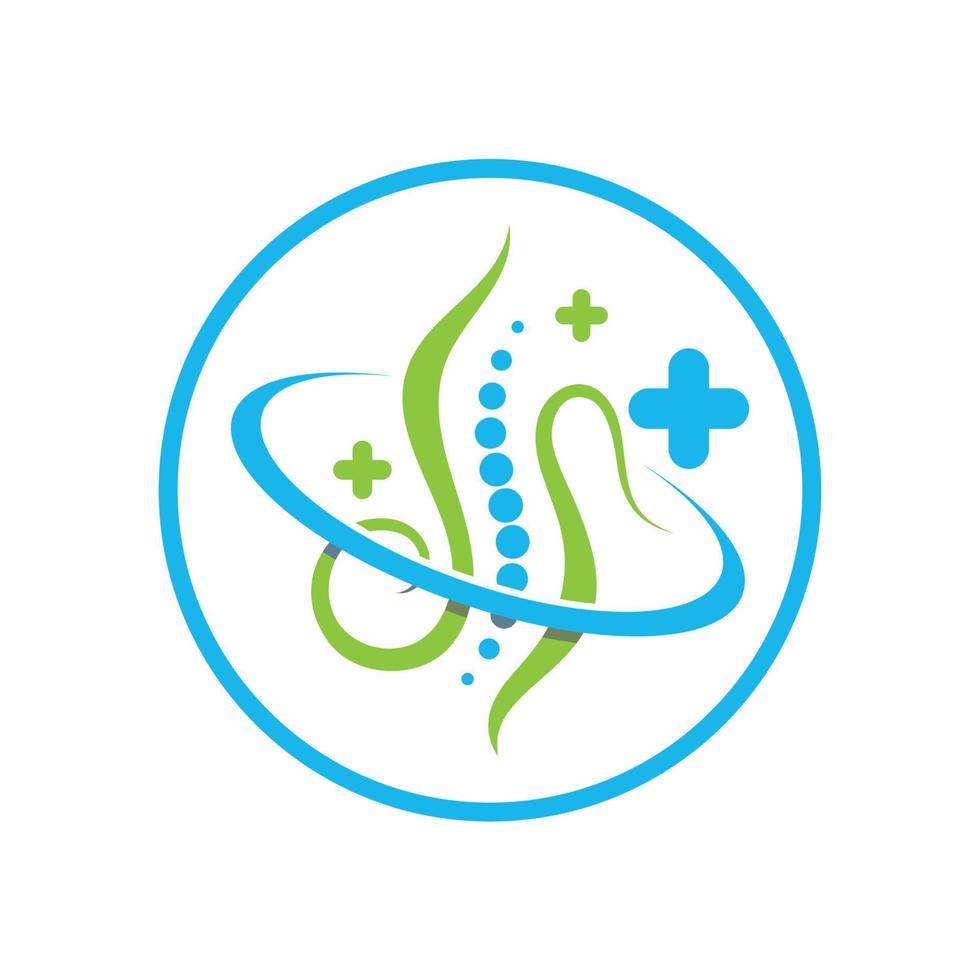 Spine diagnostics symbol logo template vector illustration design