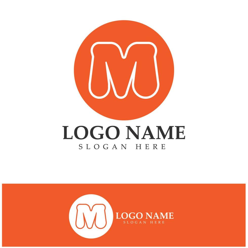 M Letter Logo Template vector