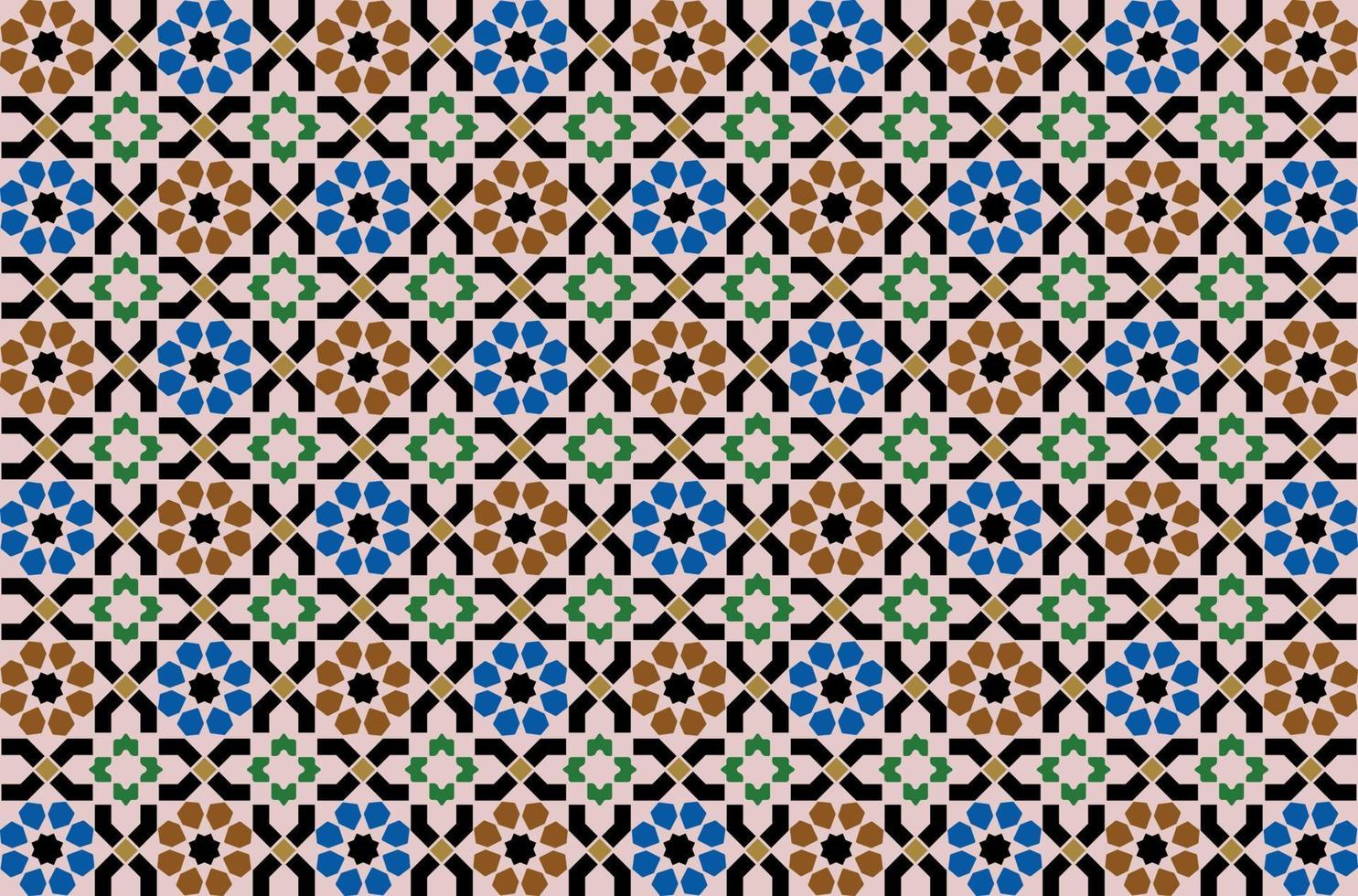 Colorful Moroccan Tile Mosaic Pattern Background vector