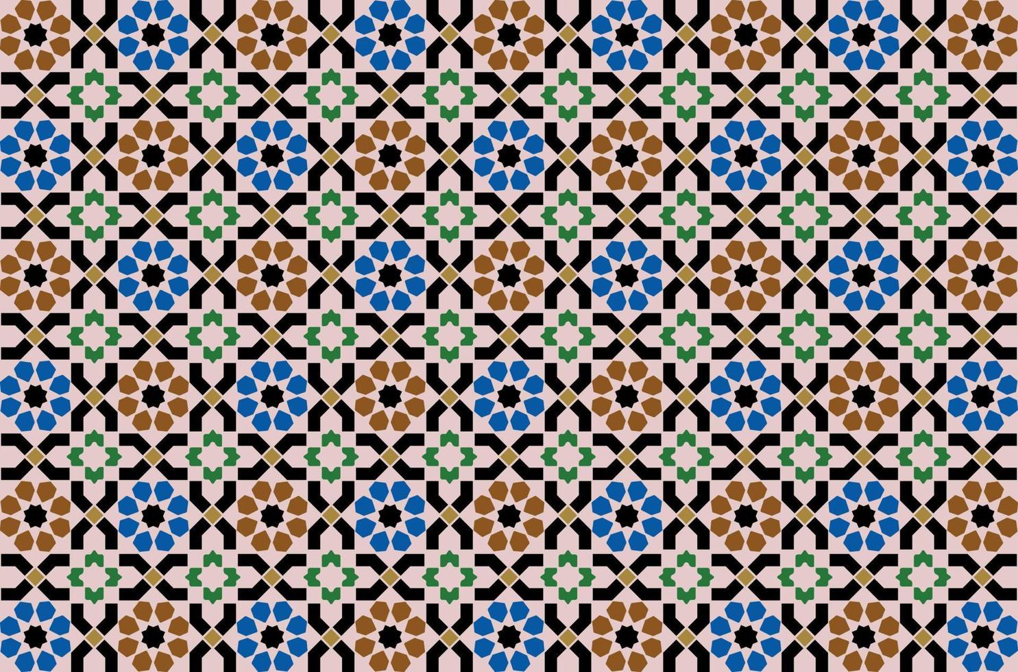 Colorful Moroccan Tile Mosaic Pattern Background vector