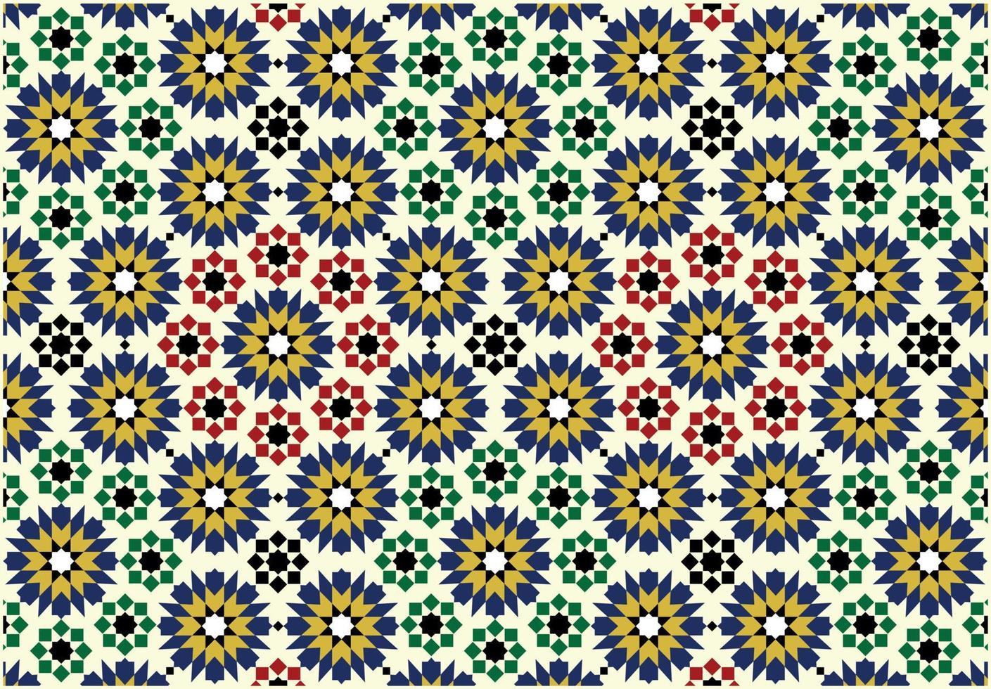 Colorful Floral Moroccan Tile Mosaic Pattern Background. vector