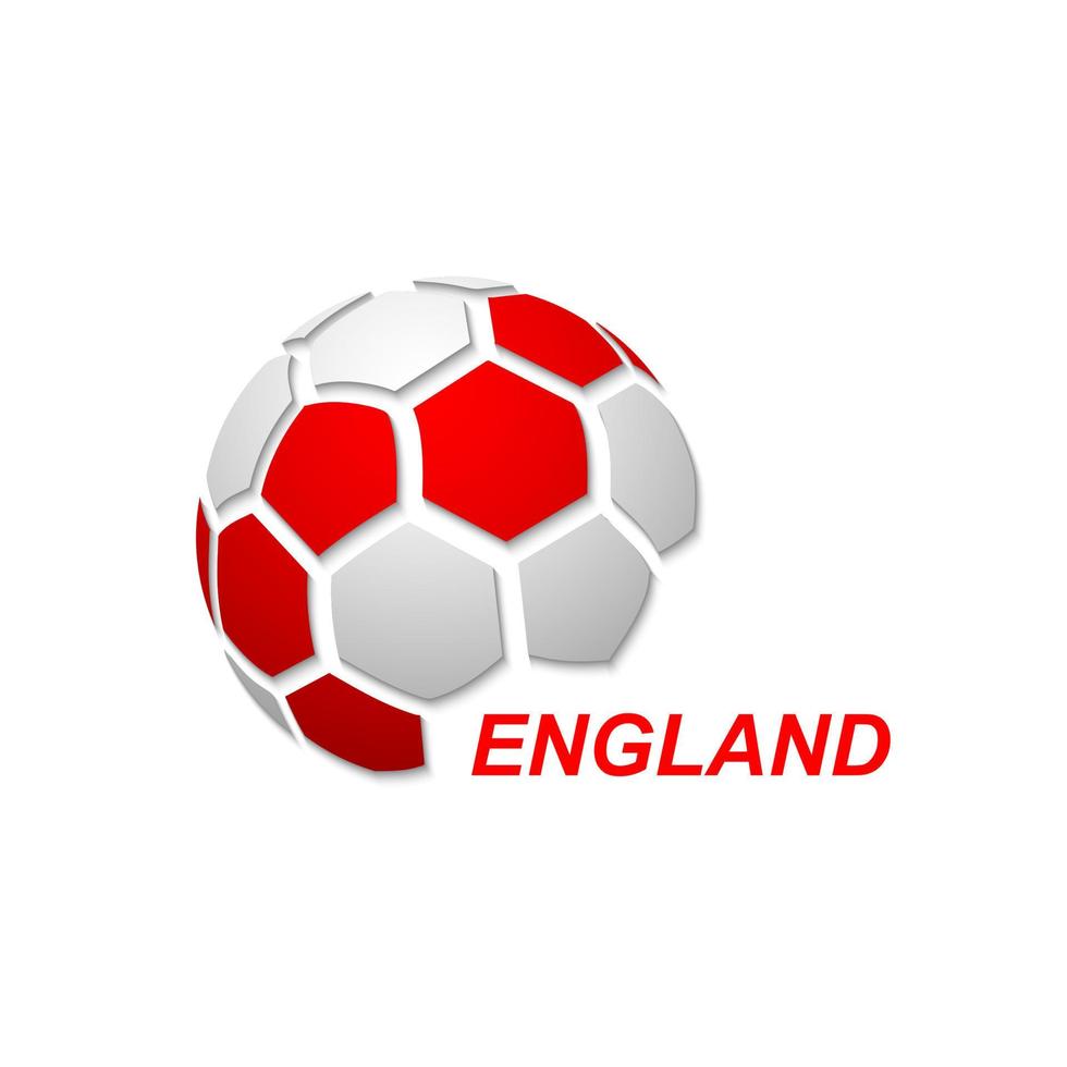 abstract soccer ball with national flag colors vector