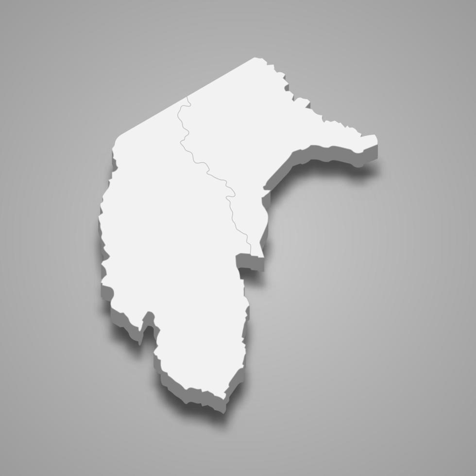 3d map state of Australia vector