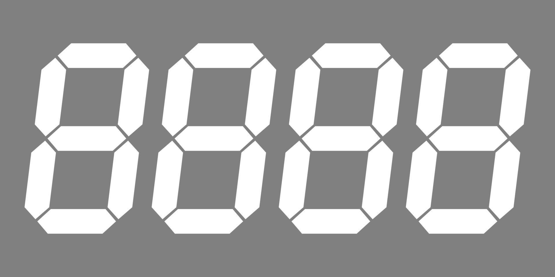 Digital numbers price vector