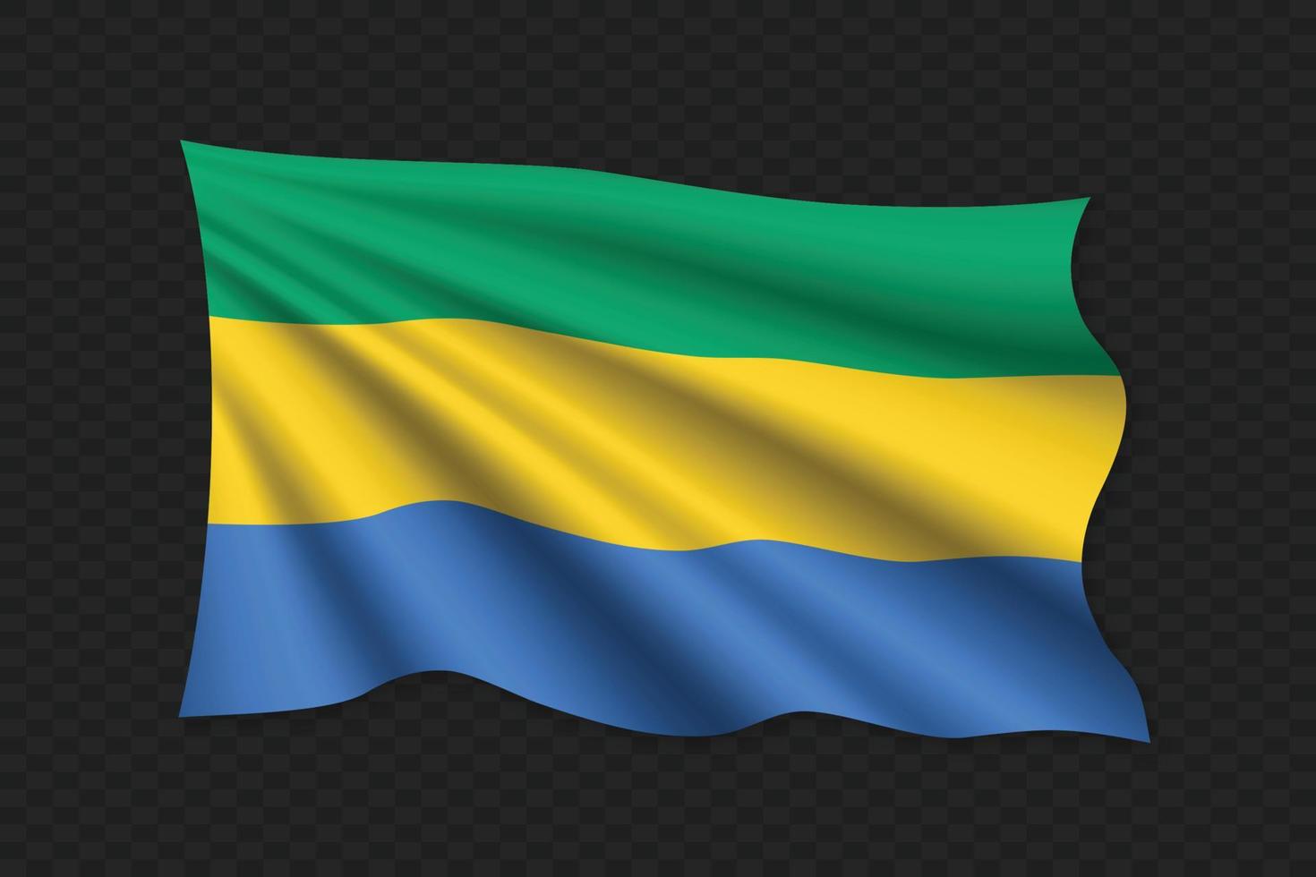 bandera ondeante 3d vector