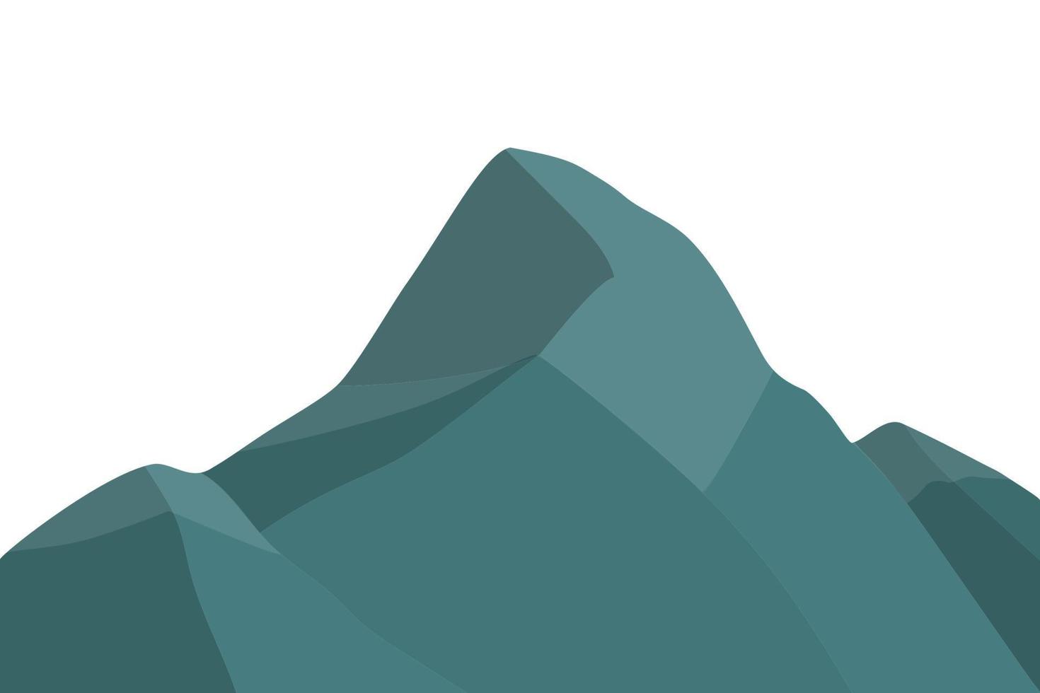 Mountain peak silhouette. vector