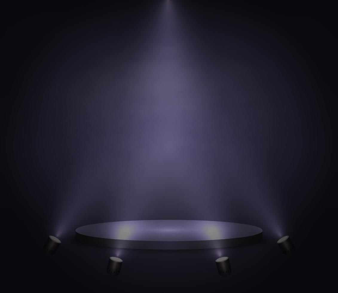 Realistic platform, podium or pedestal vector