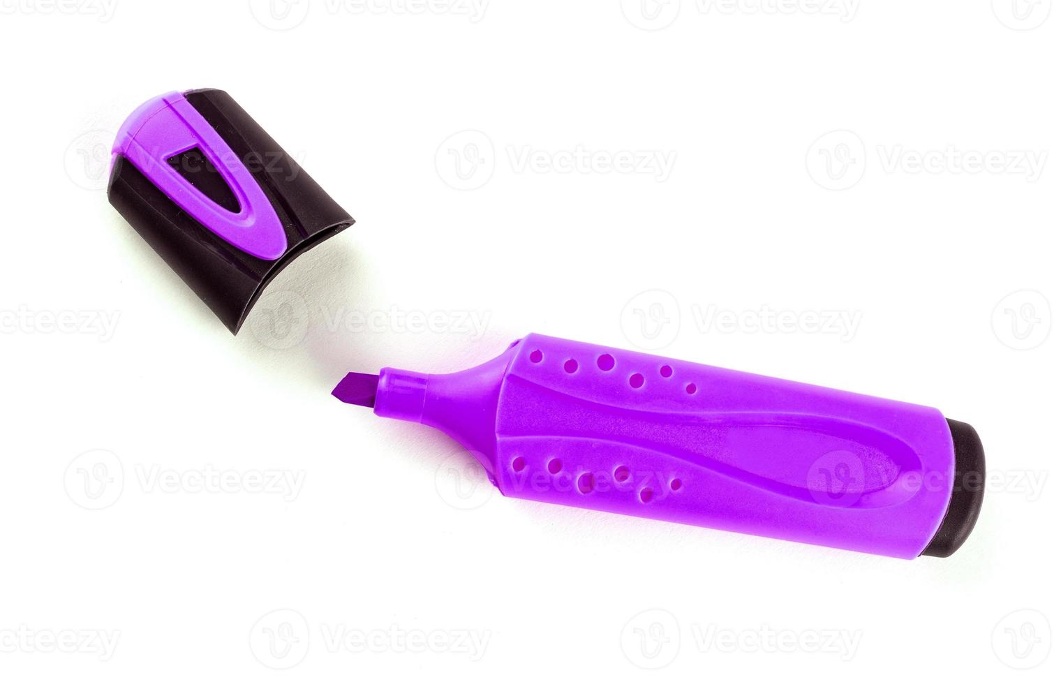 Colored markers isolated on a white background photo