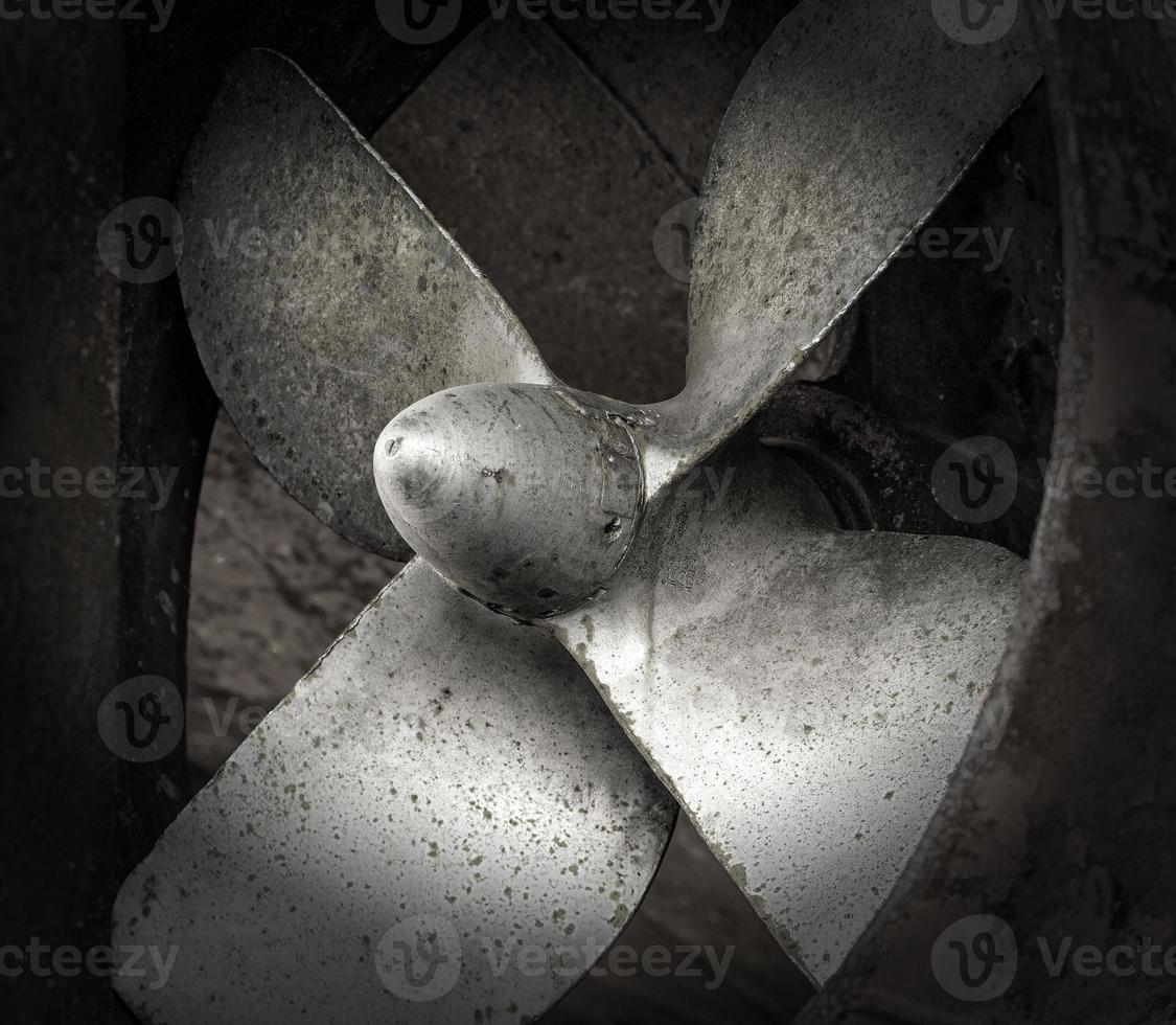 Ship propellers of a marine ship, which stands in a dry dock for repair photo