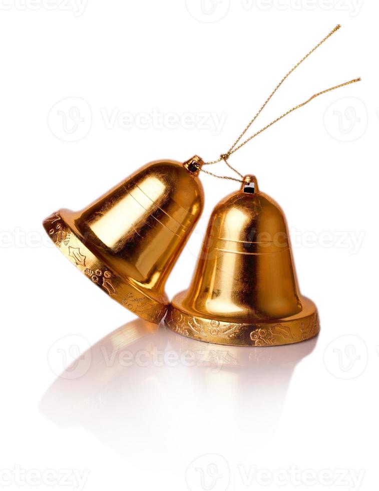 decorative gold holiday bells photo