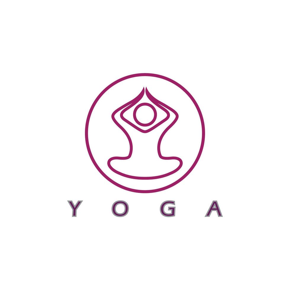 logo design of people doing yoga symbol icon illustration vector ...